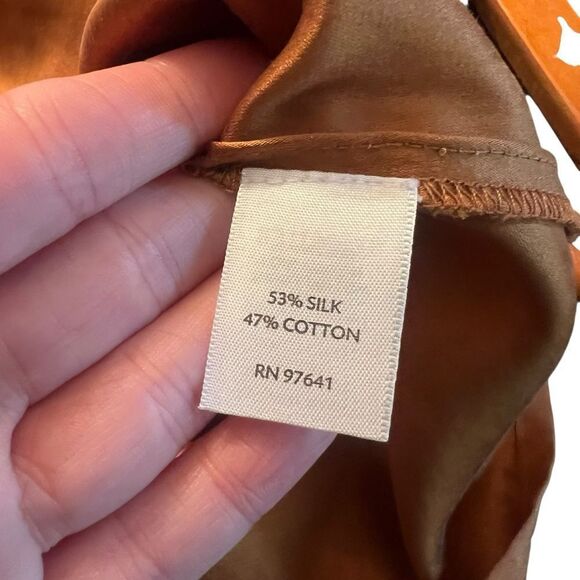 J. Jill silk & cotton orange brown‎ tank top - Picture 4 of 8